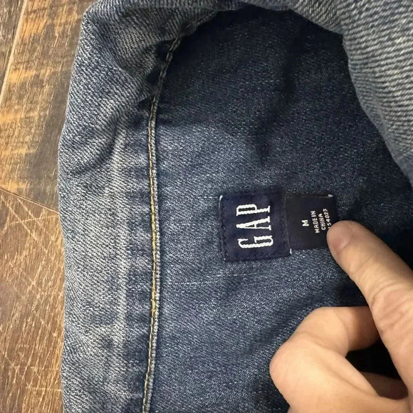 Gap Kids Jean Jacket Denim Snap Front Coat Boys Girls Unisex Size Medium - Picture 3 of 6